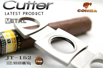 Originalus Cohiba cigarų pjovimo Ultra-Plonas nerūdijančio plieno Kišenėje Zigarre Cigarečių Peilis Kubos Rūkymas Giljotinos Įrankiai Charutos
