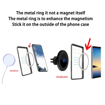 Originalus Magnetinis Telefonas Mount Turėtojas Metalo Žiedas Magnetas Disko Turas Geležies Lapas hoopas už Magsafe Magnetinio Qi 