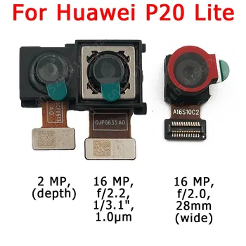 Originalus Priekiniai Galiniai Atgal Fotoaparatą, Huawei P20 Lite Pro P20Lite P20Pro Pagrindinis Susiduria Kamera Modulis Flex Pakeitimo Atsarginės Dalys