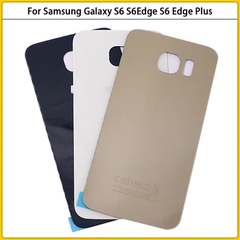 Originalus S6 Galiniai Būsto Atveju Stiklo Samsung Galaxy S6Edge S6 Krašto Plius G920 G920F G925 G928 Baterijos Dangtelis Durys Atgal Cove