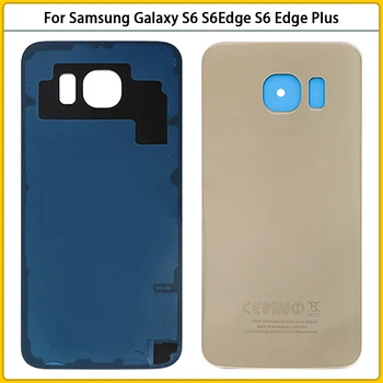Originalus S6 Galiniai Būsto Atveju Stiklo Samsung Galaxy S6Edge S6 Krašto Plius G920 G920F G925 G928 Baterijos Dangtelis Durys Atgal Cove