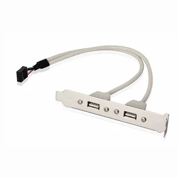 OULLX 4 Port 2 Port USB 2.0 Plokštė Galinio Skydo Plėtros Laikiklis IDC 9 Pin motininės Plokštės USB Kabelis Host Adapteris