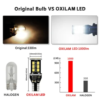 OXILAM 2x T15 W16W Canbus LED Atsarginės Atbulinės Šviesos Kia Rio K2 3 Porankiu Ceed Sportage Sorento Cerato Siela Picanto Optima K3