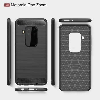 Padengti Motorola Vieną Zoom Atveju, atsparus smūgiams Minkštas Galinį Dangtelį Moto Vieną Zoom Pro Atveju TPU Telefono Bamperis Atveju, Motorola Vienas Priartinimas
