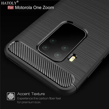 Padengti Motorola Vieną Zoom Atveju, atsparus smūgiams Minkštas Galinį Dangtelį Moto Vieną Zoom Pro Atveju TPU Telefono Bamperis Atveju, Motorola Vienas Priartinimas