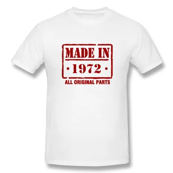 Pagamintas 1972 Naujas Juokingi Marškinėliai Vyrams Trumpomis Rankovėmis, Hip-Hop Negabaritinių O-Kaklo Medvilnės T Shirts