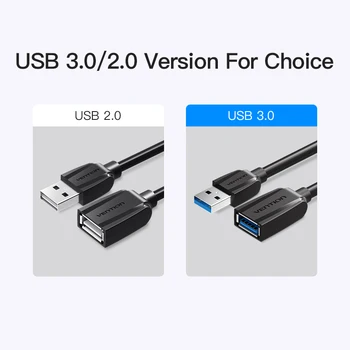 Paj USB3.0 ilgiklis Vyrų ir Moterų USB2.0 Pratęsimo Vielos Super Greitis 3.0 USB Extender Duomenų Sinchronizavimo Kabelis Kompiuteris PC