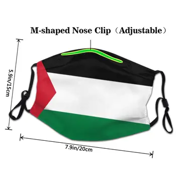 Palestinos Vėliava Unisex Ne Vienkartinės Veido Kaukės Modelis, Stabdžių Migla Kaukę Nuo Dulkių Apsauga Apima Respiratorius Burną, Mufelinė