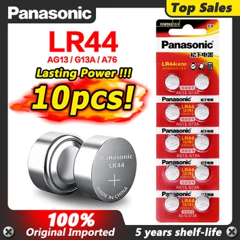 Panasonic 10vnt 1,5 V 357A SR44 Originalus Mygtuką Cell Baterijos lr44 Ličio Monetos Baterijų A76 13TN G13A LR44 LR1154