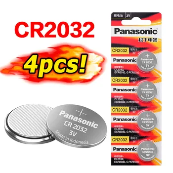 Panasonic Originalus 4pcs/daug cr 2032 Ličio Baterija Mygtuką Cell Baterijos 3V Monetos Žiūrėti Nuotolinio Valdymo Skaičiuoklė cr2032