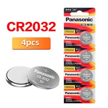 PANASONIC Originalus cr2032 4pcs Mygtuką Cell Baterijos 3V Monetos Ličio laikrodžiai laikrodžiai Nuotolinio skaitmeninis balso įrašymo cr2032