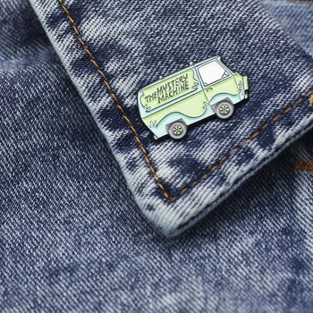 PASLAPTIS MAŠINA emalio pin Scooby-doo animacinių filmų autobusų sagė atlapas pin marškinėliai maišelį juokinga ženklelis senamadiškas papuošalai, dovanos draugui
