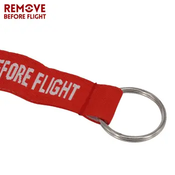 Pašalinti Iki Skrydžio su Key Chain Raudonas Keychain Austi Laišką paketų prižiūrėtojų raktinę Papuošalai Aviacijos Žymes OEM Raktų pakabukai Saugos Žymeklį 3 VNT./DAUG