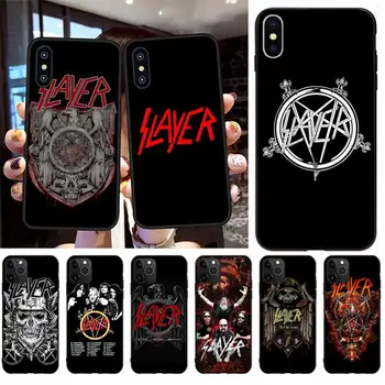 PENGHUWAN Slayer Sunkiojo Metalo, Roko Grupė Nuostabi, Minkšta juoda Telefono dėklas skirtas iPhone 11 pro XS MAX 8 7 6 6S Plus X 5S SE XR atveju