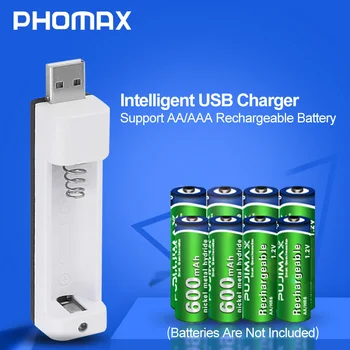 PHOMAX PJN101 Namų portable LED Ekranas Su 1 Lizdas Baterijos Kroviklis AA/AAA NiCd NiMh Akumuliatorius Įkroviklis