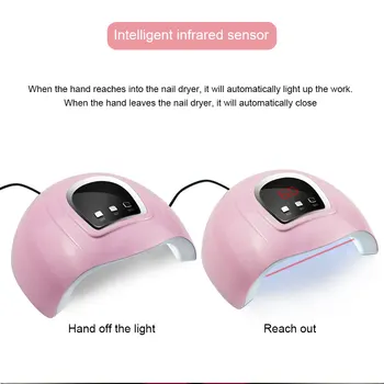 Pink UV LED Nagų Lempa Gydant VISAS Gelis lenkijos UV Lempa už Manikiūro Pecicure Su skystųjų KRISTALŲ Ekranas Nagų Džiovintuvas Nagų Dailės USB Lempa