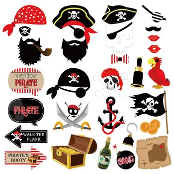 Piratų Tema, Vienkartiniai Indai, Gimtadienio Reikmenys Popieriniai Puodeliai Vystymo Reklama Tortas Topper Vestuvių Baby Shower Papuošalai