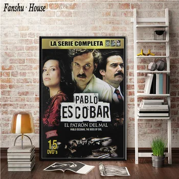 Plakatai ir Spausdina Pablo Escobar Pobūdžio Legenda Plakatas Dekoratyviniai Paveikslai Tapyba Sienos Meno Nuotrauką Kambarį Namų Dekoro