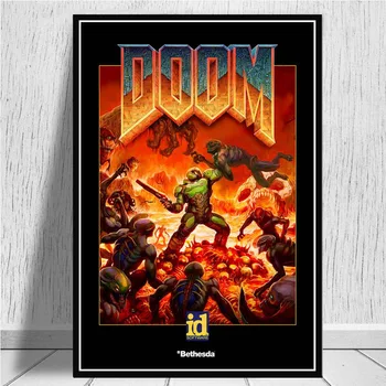 Plakatas Spaudinių Klasikinis Halo Vaizdo Žaidimai Ultimate Doom Sienos Meno Tapybos Drobės Nuotraukų Kambarį Namų Dekoro