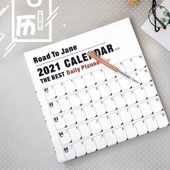 Planavimo Kalendorius 2021 M. Sieninis Kalendorius Puikiai tinka Namuose Ugdymo Planą ir Planuoti 365 Dienas Metinis studentų kabo Kalendorius