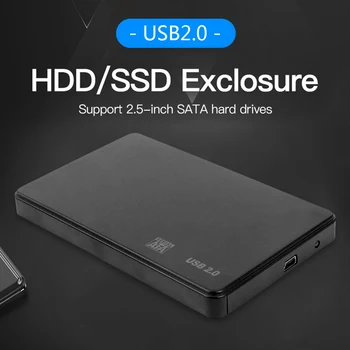 Plastikiniai 3TB 480 M/5Gbps dideliu Greičiu Išorės Mobiliojo Box USB 2.0/3.0 Talpyklos Atveju 2,5 colio SATA SSD HDD Mobile Langelį Nešiojamas KOMPIUTERIS