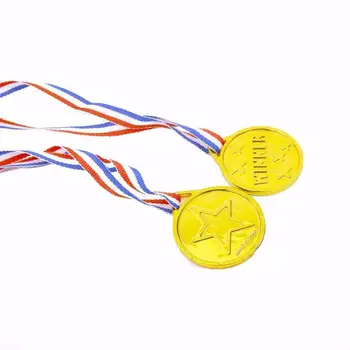 Plastikiniai Nugalėtojo Aukso Medalis Apdovanojimas Už Atlygį, Vaikų Žaidimo, Sporto Apdovanojimų Vaikams Šalies Įdomus Foto Rekvizitai Prekių Dropship