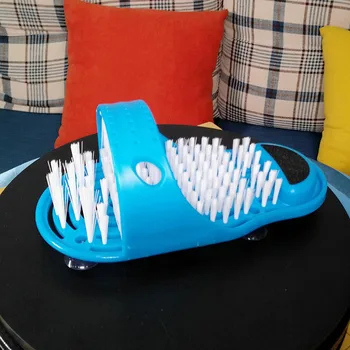 Plastikinė Vonelė Batų Pemza Koja Valytoja Dušu Šepečiu Massager Šlepetės Kojų, Vonios Produktai, Pėdų Priežiūros Mėlyna