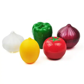 Plastiko Daržovių Formos Maisto produktų Laikymo Dėžutė Organizatorius Česnakai Žaliosios Citrinos Saugojimo Svogūnai Virtuvės Pipirai, Pomidorai, Priedai Hol X0F4