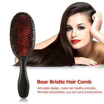 Plaukų šepetys Grožio Galvos Masažas Hairbrush Šukos Ovalo Anti-static Irklas Šukos Plaukų Formavimo Įrankis, Šernų Šerių & Nailono HairBrush