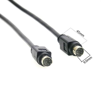 PLC kabelis vyrų vyrų S terminalas MD8 pin male vyrų kabelis Apvalus galvos MD8 gryno vario nikeliuotas duomenų perdavimo