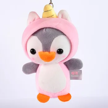 Pliušinis keychain pakabukas pliušinis žaislas kūrybos animacinių filmų pingvinas varlė vienaragis gyvūnų minkštas pliušinis lėlės dovana žaislas berniukas mergaitė dovana WJ593
