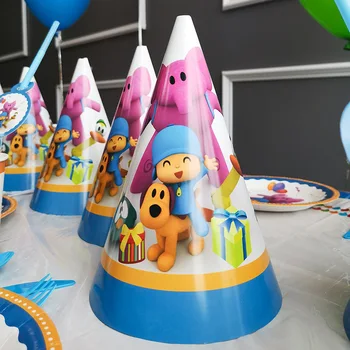 POCOYO šalies Vaikų pramogų gimtadienio apdaila dekoratyvinis popierius taurės patiekalas, vėliavos, staltiesės Šalies prekių apdaila