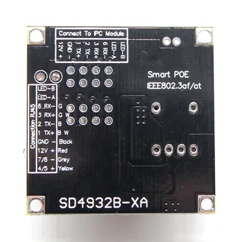 POE Modulis valdybos Power Over Ethernet 12V išėjimo IEEE802.3af/šiuo atitinka Saugumo stebėjimo kamerų Tinklo IP Kameros 8Pin su poe kabelis