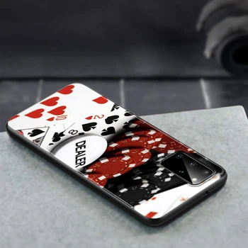 Poker Joker Mados Anti-Atsarginis Dangtelis Skirtas Samsung Galaxy S20 Ultra Plus A01 A11 A21 A31 A41 A51 A71 A91 Telefono Dėklas