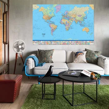 Politinis Pasaulio Žemėlapis Miller Projekcija 4 Dydis Maxi Plakato Meno Kūrinius Kambarį Namo Apdaila