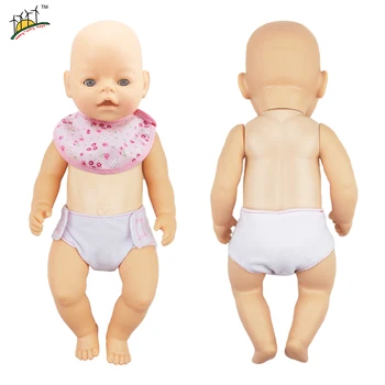 Polka Dot Audinio Sauskelnės tinka 43cm Baby Lėlės Reborn Vystyklų & 16-18 colių Mūsų Kartos Žaislai, Lėlės, Aksesuarai, apatinis trikotažas Kelnaitės