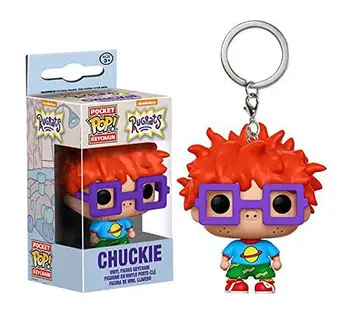 POP Rugrats Paryžiuje Chuckie Veiksmų Skaičiai Key Chain Žaislas, Lėlė Su dėžute