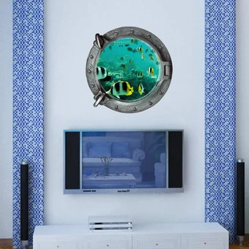 Povandeninis Pasaulis 3d mažos žuvys, sienos lipdukas, skirtas namų puošybai kambarį gyvūnų spausdinti lipdukai jam prilygintą išsilavinimą meno, plakato meno lipdukai