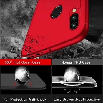 Prabanga 360 Laipsnių Stiklo Telefoną Atveju Xiaomi Redmi 9 Pastaba 9S 4 5 6 7 8 8T Pro Visiškai Padengti Redmi 5 6A 7A 8A K20 