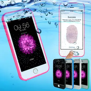 Prabanga 360 Vandeniui Atveju Iphone 6 6s 8 Plius 5 5S 5SE X TPU+PC Vandeniui Ekrano Touch Telefono Dangtelį iphone 7 7Plus