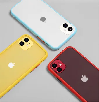 Prabanga atsparus smūgiams Šarvai Matinis Telefono dėklas skirtas iPhone 7Plus 6S 8 Plius 11 Pro Max XR XS X SE 2020 Kontrasto Spalvos Matinis galinis Dangtelis