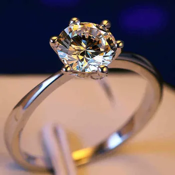 Prabanga Moterų Mažųjų AAA Cirkonis Akmuo Žiedas Nekilnojamojo 925 Sterlingas Sidabro Vestuvinis Žiedas 