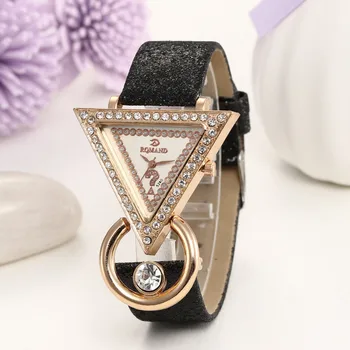 Prabanga Švytinčios Moterų Laikrodžiai Žvaigždėtas Dangus Magnetinio Moterų Laikrodis, Rankiniai Laikrodžiai Trikampis kalnų krištolas žiūrėti aukso montre femme