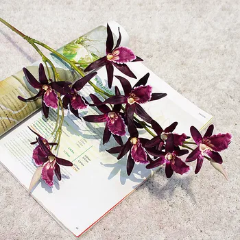 Prabangių Orchidėjų Ilgai Filialas Dirbtinių Gėlių, Drugelių Orchidėja Naujųjų Metų Namų Vestuvių Kristi Apdaila Flores Padirbtų augalų JH143