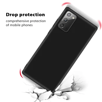 Prabangus Minkštas silicon cover case for Samsung Note 20 Ultra A51 A71 A31 A21S M31 S20 FE Plius S20 Ultra black telefono coque kietas funda
