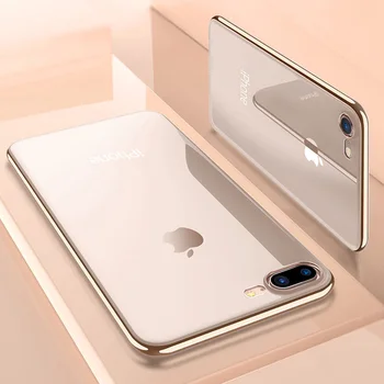 Prabangus Minkštas Silikoninis Atveju iPhone 5s 6s 5 6 s 5SE 7 8 Plius 6Plus 6sPlus 7Plus 8Plus X XS XR Max mobiliojo Telefono Galinį Dangtelį Korpusas