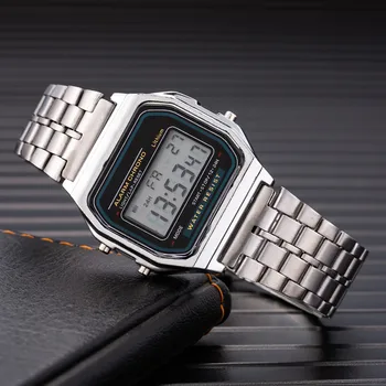 Prabangūs Garsių Moterų Žiūrėti Elektroninis Laikrodis Metalo Lydinio Watchband Moterų Riešo Laikrodžiai Sporto Skaitmeninis Laikrodis Montre Femme