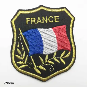 Prancūzijos Nacionalinės Vėliavos Geležies Siuvinėtų Drabužių Lopai Drabužių, Lipdukų Drabužių Didmeninės