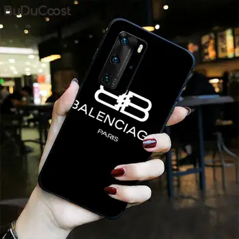 Prancūzų Prabangos Prekės Ženklo B-Balenciagaes S Telefoną Atveju Huawei 30 P20 Mate 20 Pro Lite Smart Y9 Premjero 2019