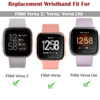 Priedai Juostos Fitbit Versa 2 Minkšto Silikono Dirželis Riešo Vandeniui Pakeitimo Žiūrėti Diržu, Fitbit Versa/Versa 2 Grupė